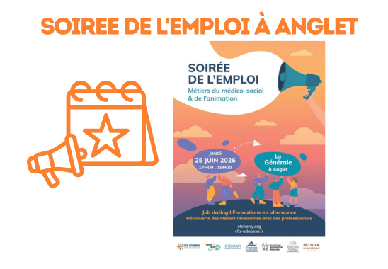 25 juin 2026 - 17h > 19h : SOIREE DE L'EMPLOI à Anglet